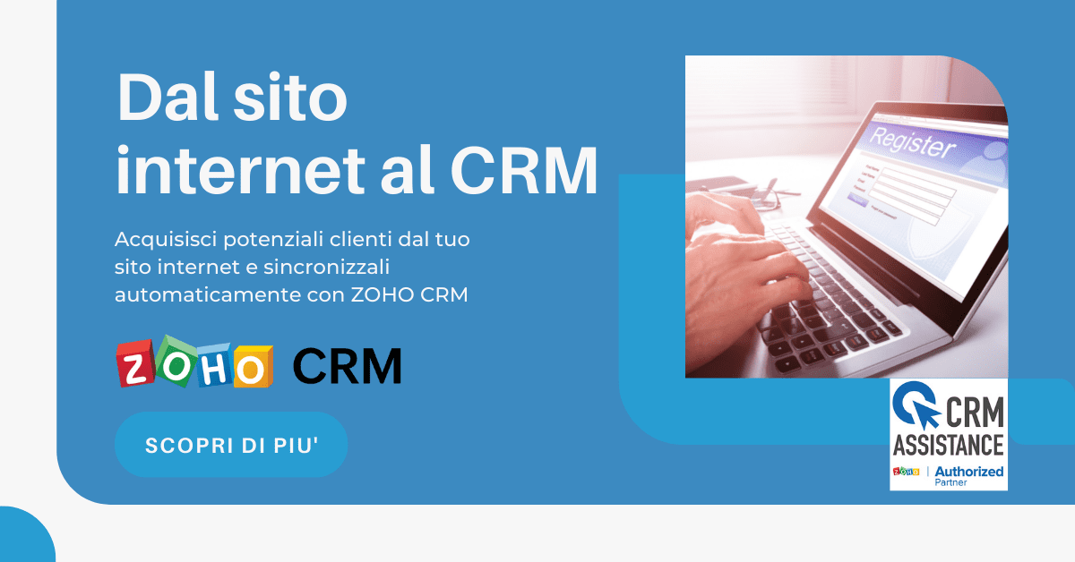 I dati direttamente dal tuo sito internet al CRM